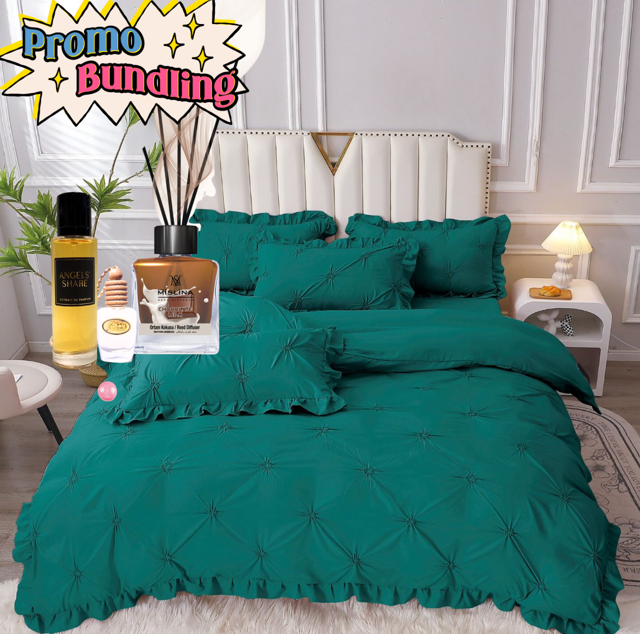 Lenjerie bundle + parfumele (Toate aromele sunt la alegere)