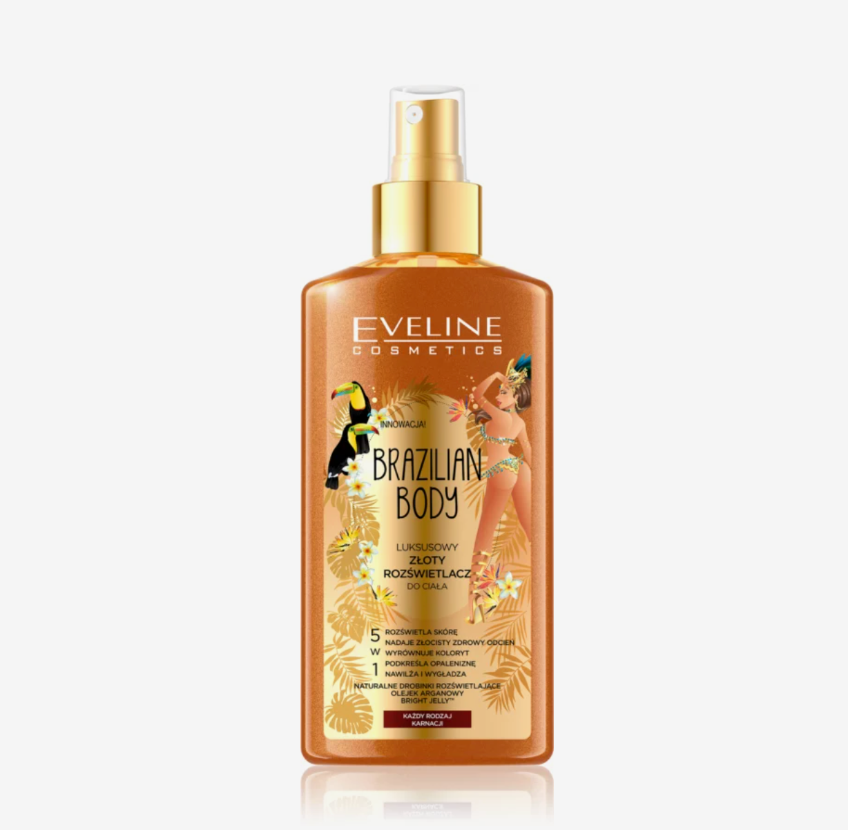 Spray de corp hidratant strălucitor autobronzant Eveline