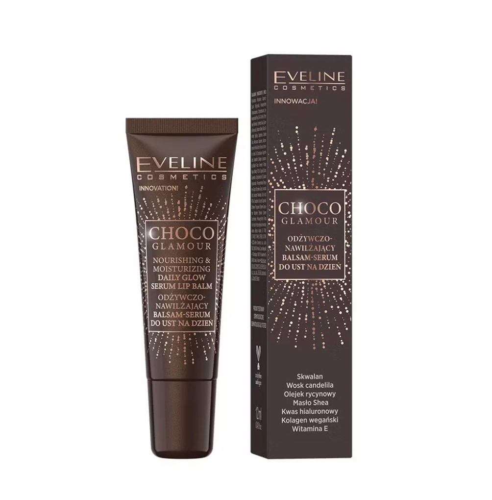 Balsam-serum hrănitor și hidratant pentru buze Choco Glamour Eveline