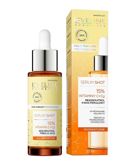 Ser Tratament 15% vitamina C + Cg , EVELINE vitamina C Shot, 30ml