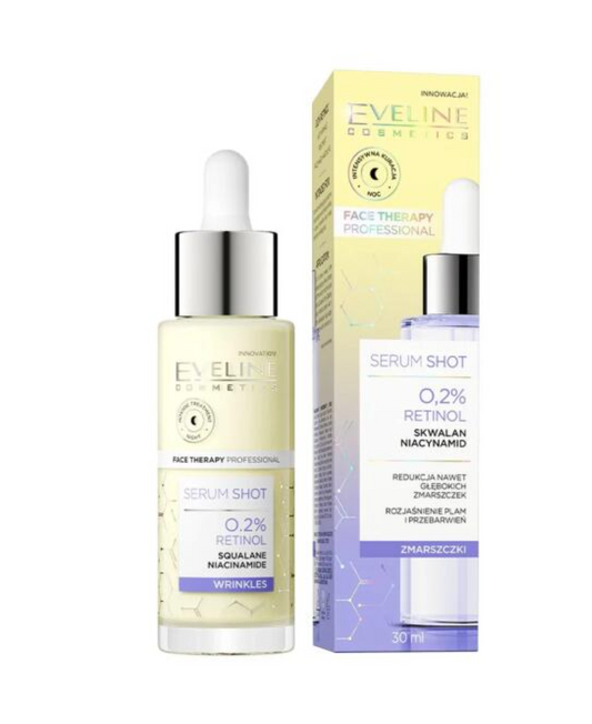 Serum Shot Tratament antirid, 0,2% retinol 30ml,Eveline Cosmetics