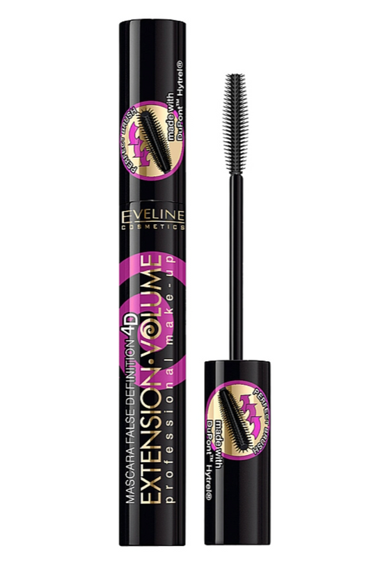Mascara, Eveline Cosmetics, Extension Volume 4D, 10 ml, negru