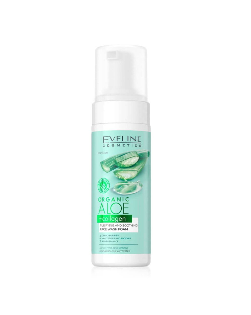 Spuma de curatat cu aloe, efect calmant, Eveline