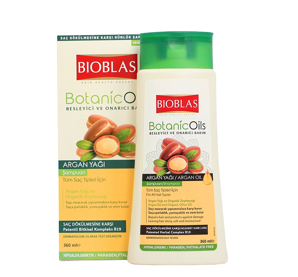 Șampon împotriva căderii părului, argan, BIOBLAS