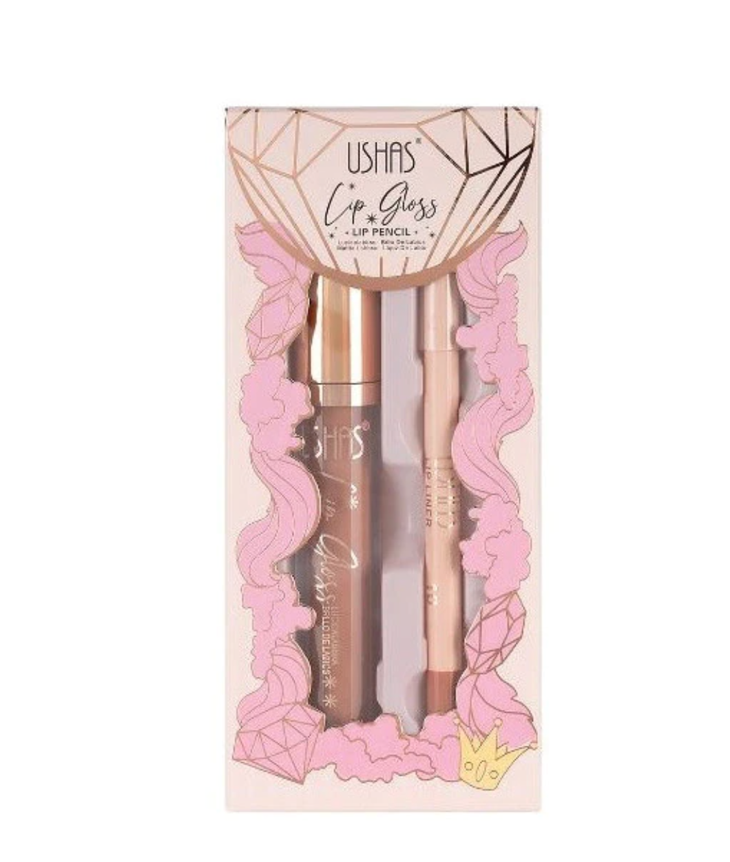 Gloss pentru buze USHAS Lip Gloss Matt + 1 Creion