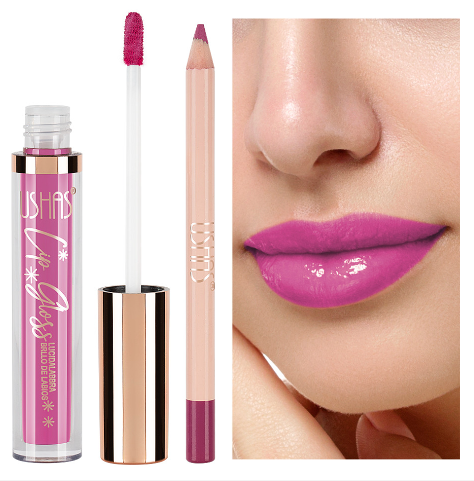 Gloss pentru buze USHAS Lip Gloss Matt + 1 Creion