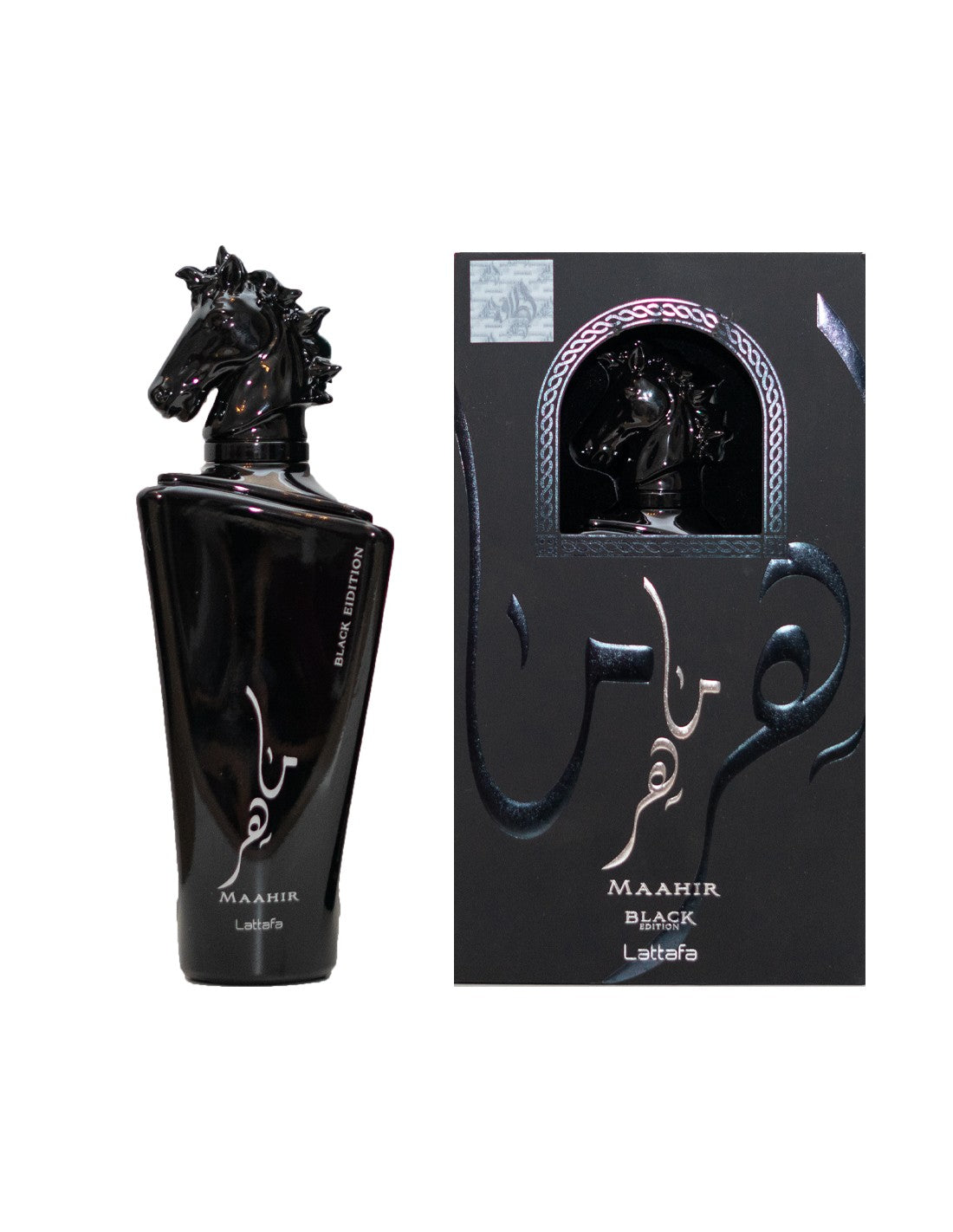 A- Apa de Parfum MAAHIR BLACK - Lattafa, 100ML